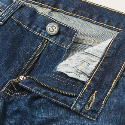 1014 Fit Semi-Destructed Wash Jeans