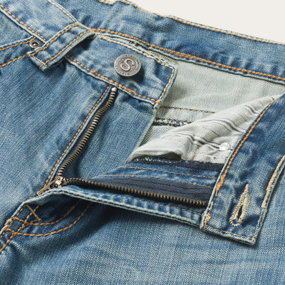 1520 Fit Light Wash Jeans With Tacking