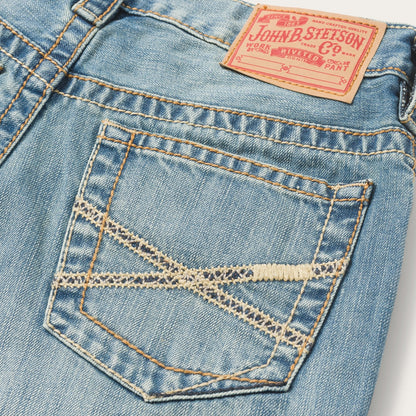 1520 Fit Light Wash Jeans With Tacking