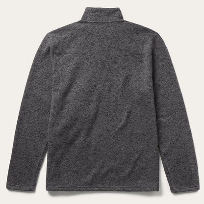 Button Front Grey Pullover Knit Sweater Mens
