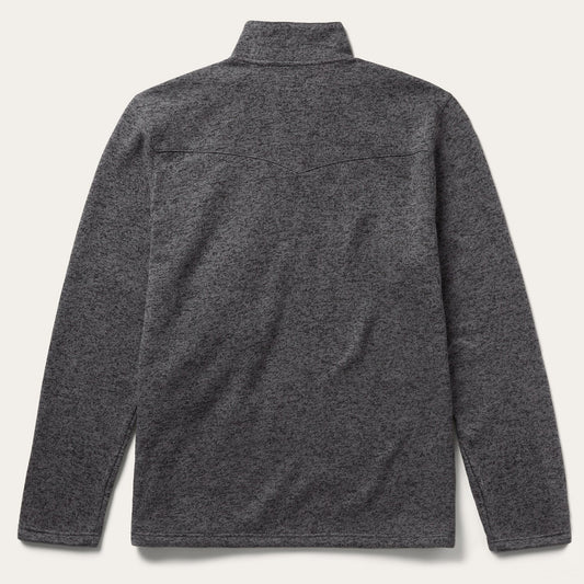 Button Front Grey Pullover Knit Sweater Mens