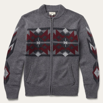 Grey Aztec Cardigan Mens