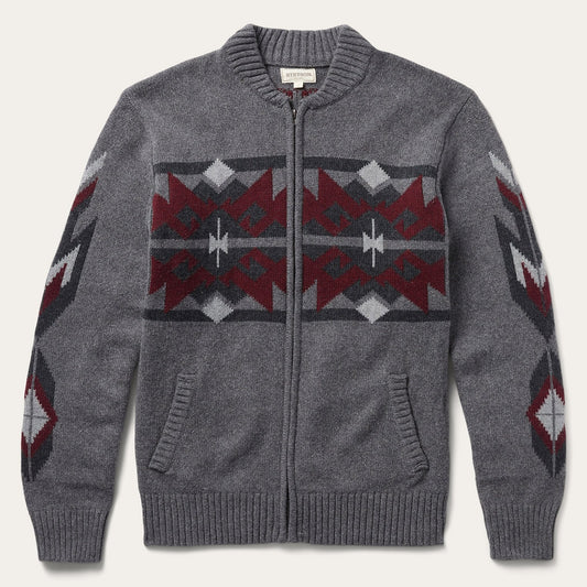 Grey Aztec Cardigan Mens