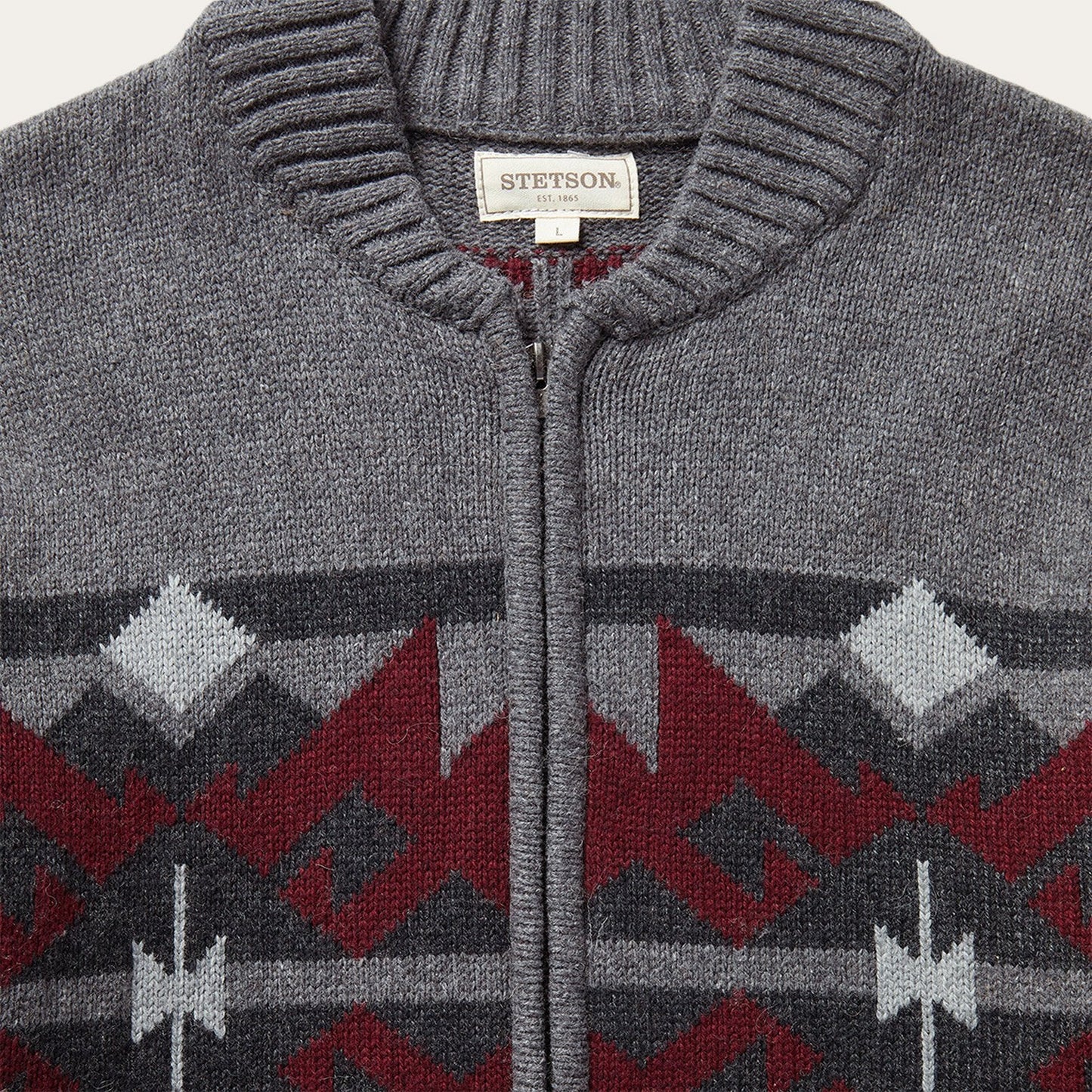 Grey Aztec Cardigan Mens