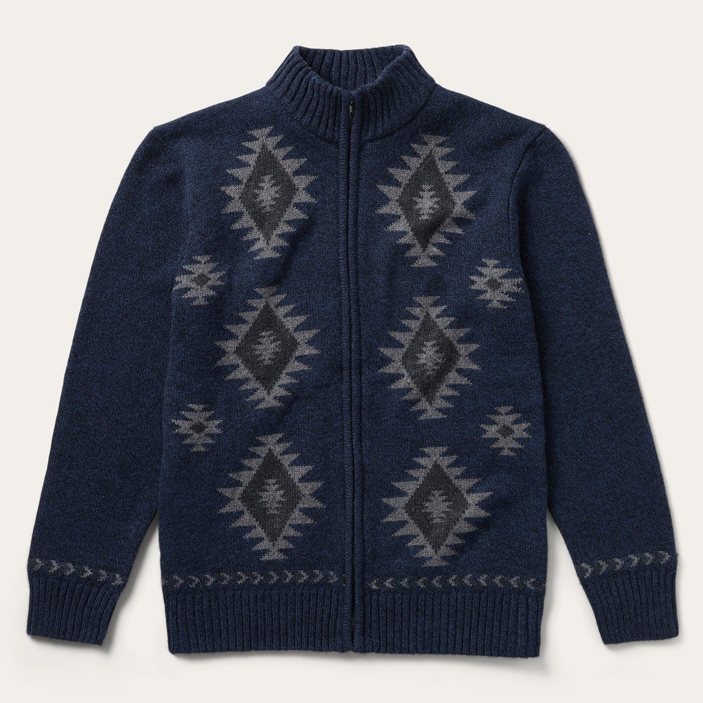 Navy Aztec Cardigan Mens