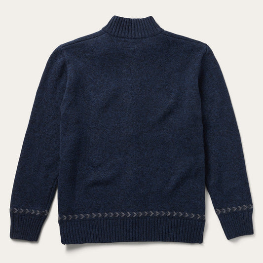 Navy Aztec Cardigan Mens