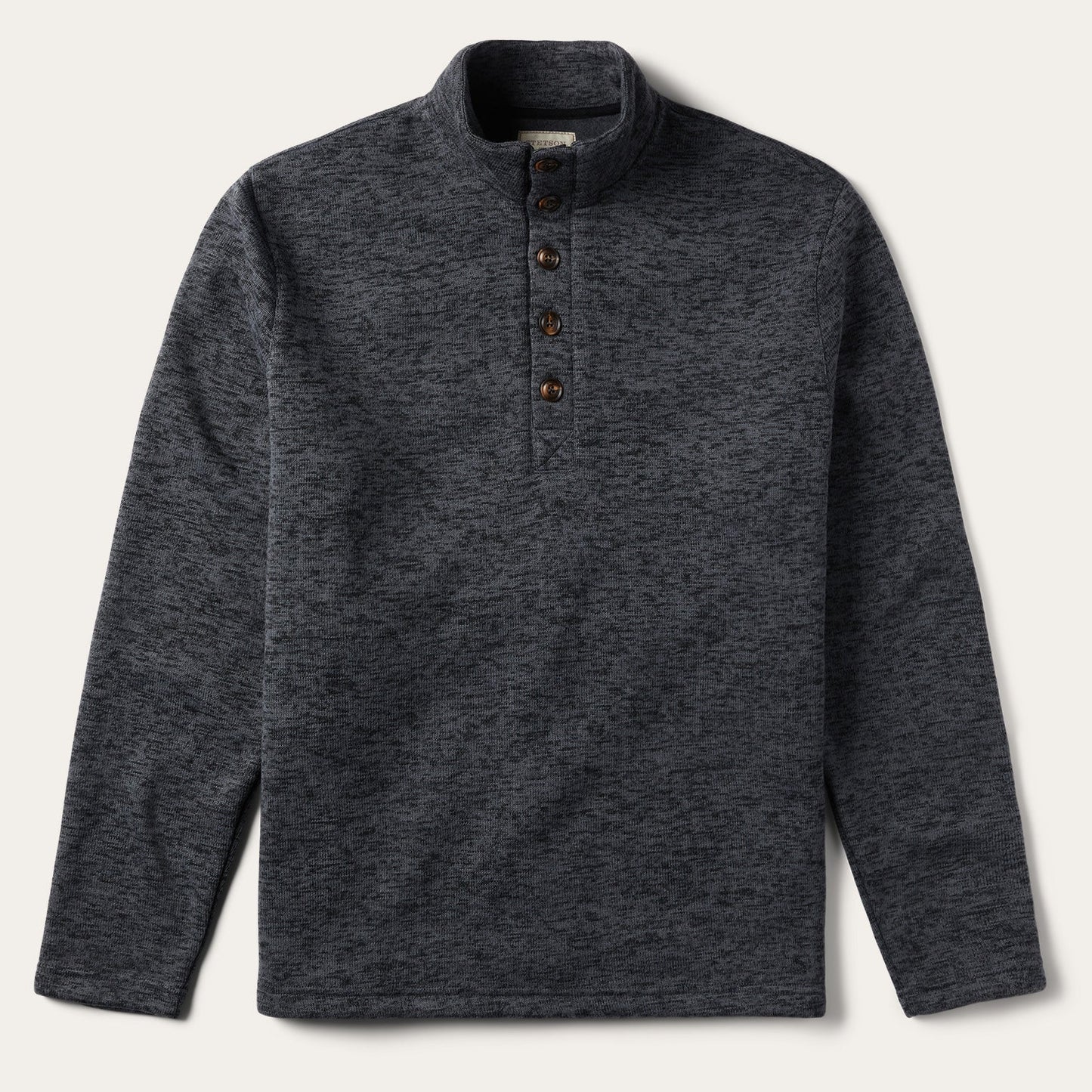 Grey Bonded Knit Sweater Mens