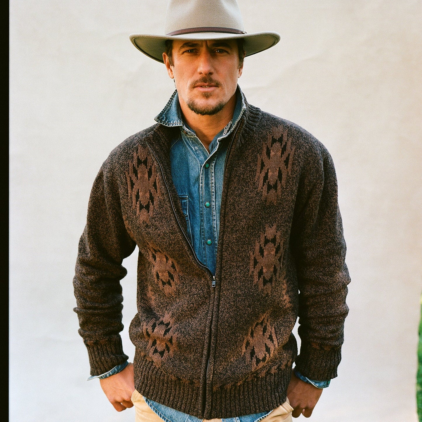 Vertical Aztec Cardigan Mens