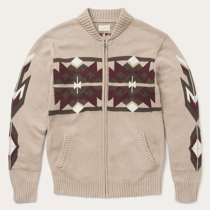 Brown Aztec Cardigan Mens