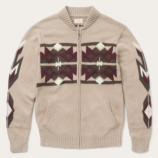 Brown Aztec Cardigan Mens