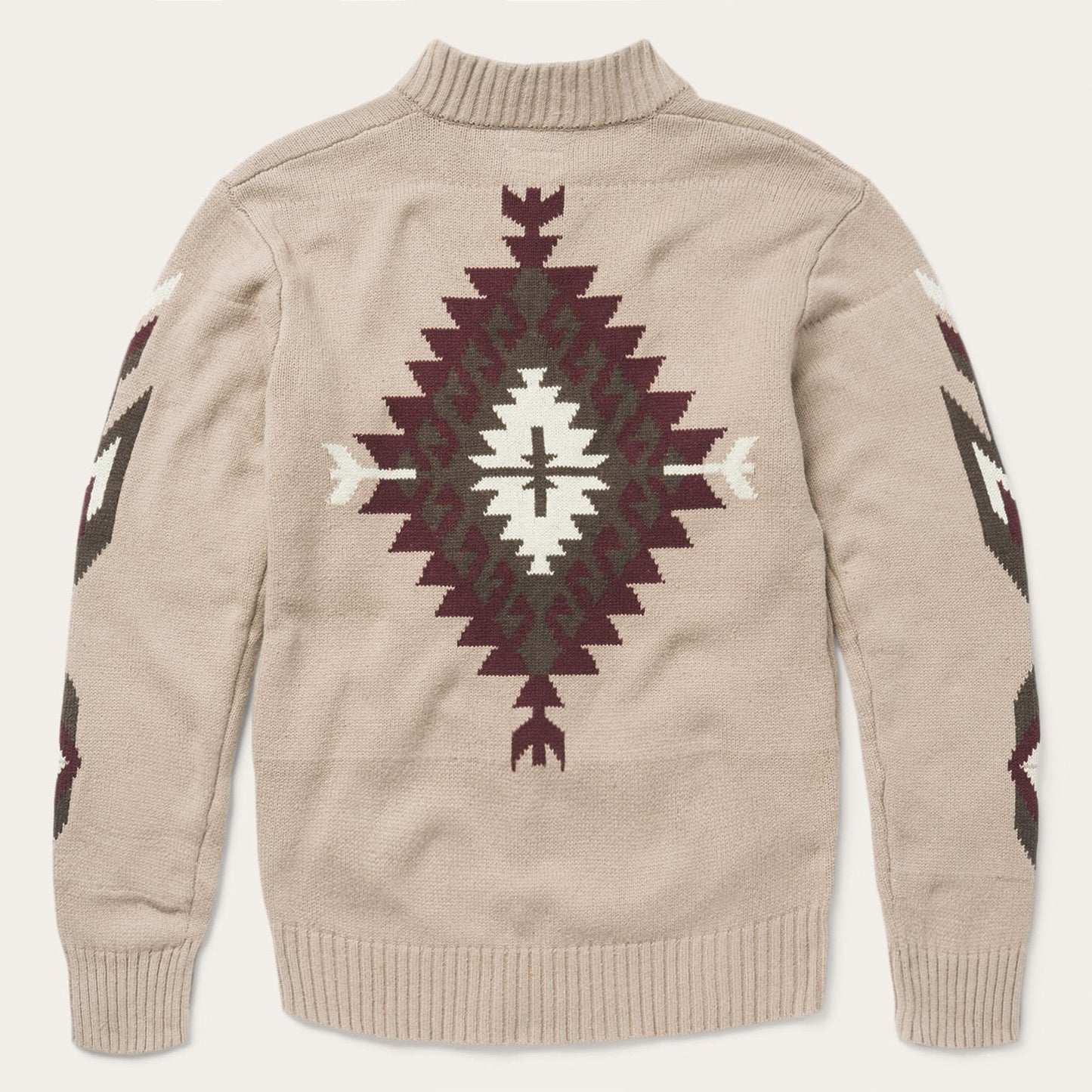 Brown Aztec Cardigan Mens