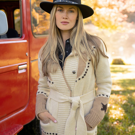 Horseshoe & Star Belted Cardigan Women