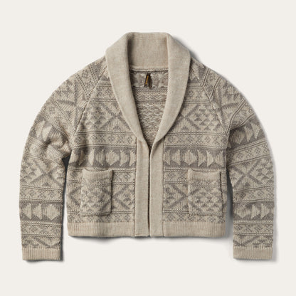 Cropped Shawl Collar Cardigan Women