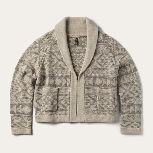 Cropped Shawl Collar Cardigan Women