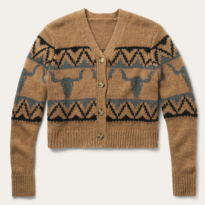 Steer Head Cropped Cardigan Women