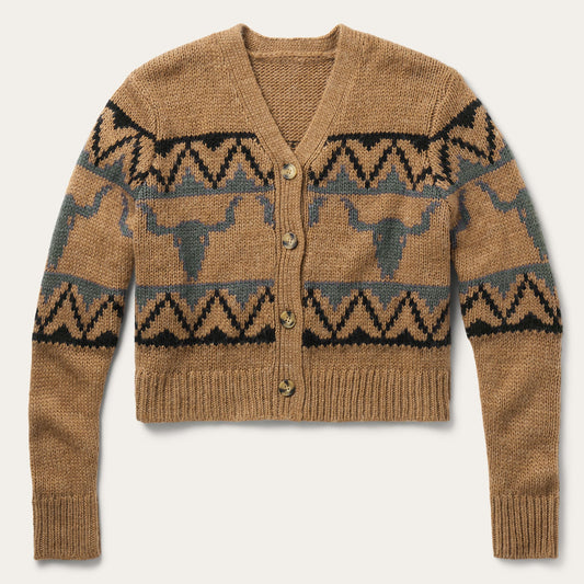 Steer Head Cropped Cardigan Women