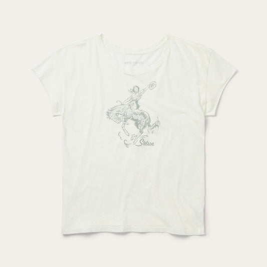 Bucking Cowgirl Graphic Tee Women