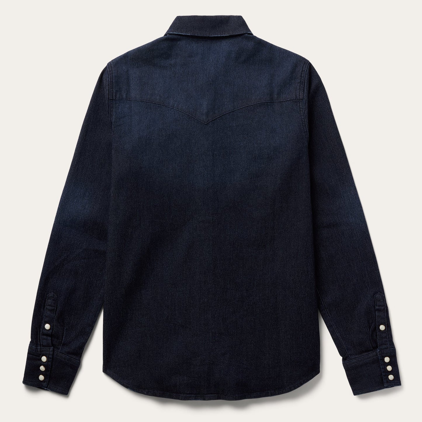 Embroidered Dark Denim Snap Front Shirt Women