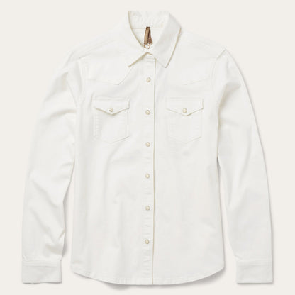 Western Embroidered Denim Shirt Women