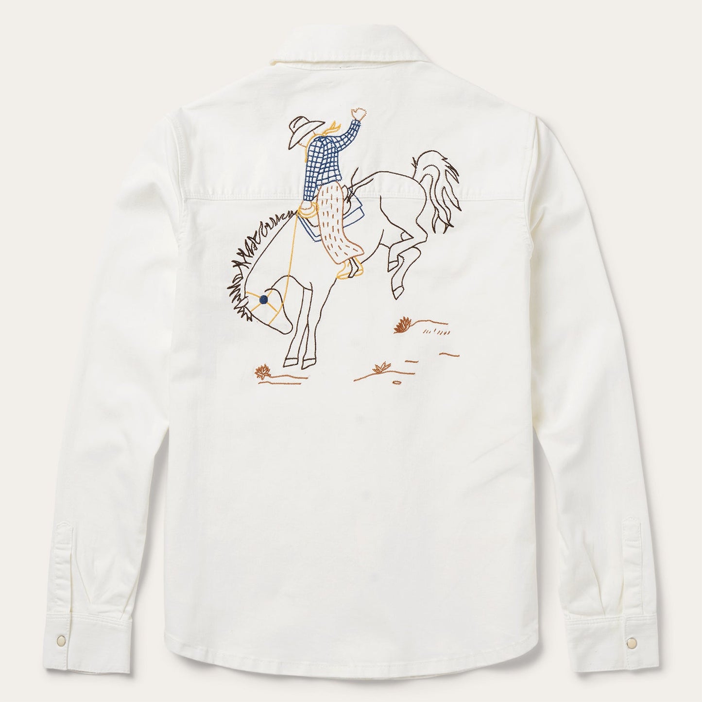 Western Embroidered Denim Shirt Women