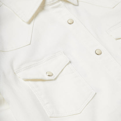 Western Embroidered Denim Shirt Women