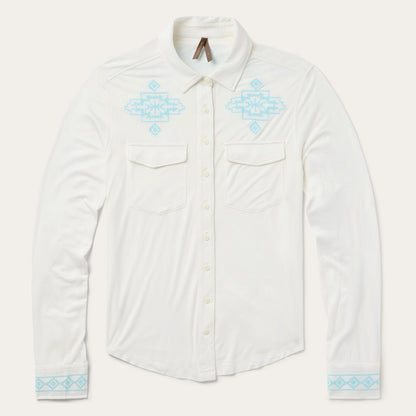 Embroidered Modal Western Shirt Women
