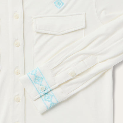 Embroidered Modal Western Shirt Women