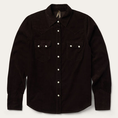 Corduroy Denim Western Shirt Women