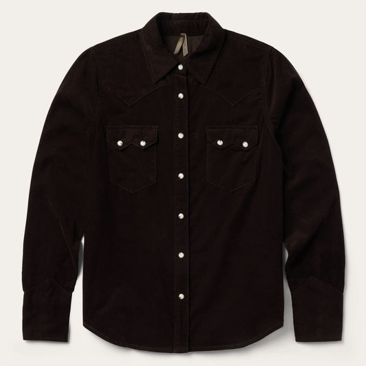 Corduroy Denim Western Shirt Women