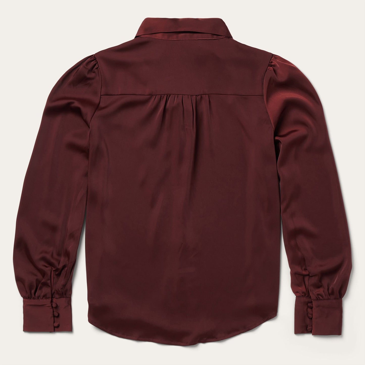 Wine Satin Blouse Women