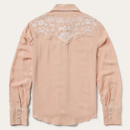Blush Embroidered Western Shirt Women