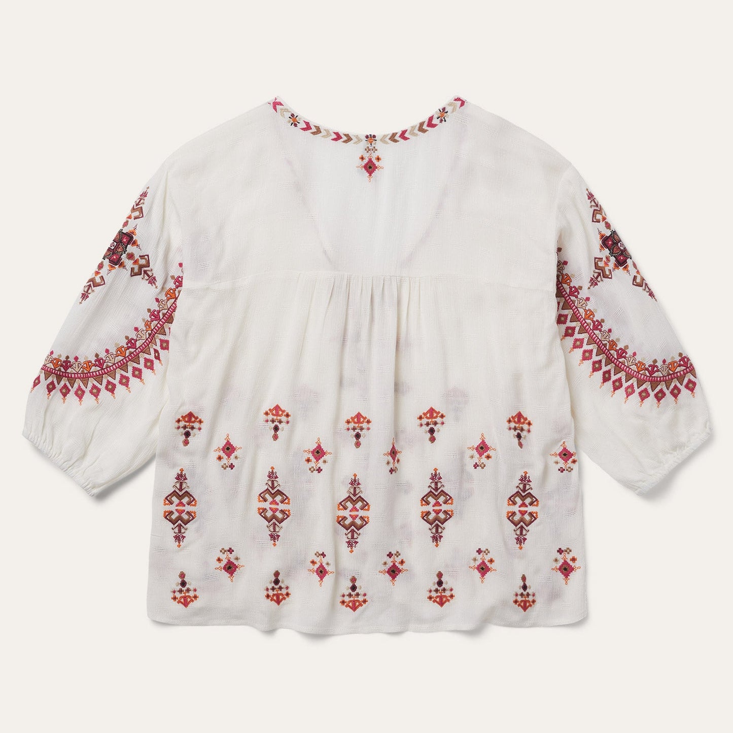 Dobby Peasant Blouse Women