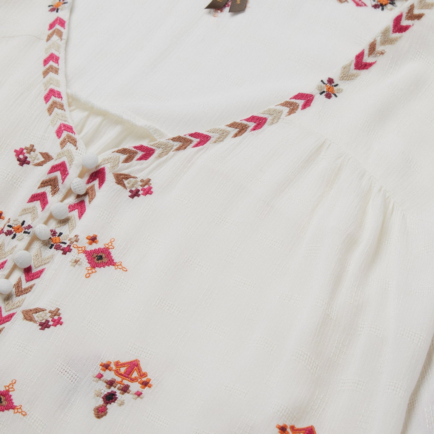 Dobby Peasant Blouse Women