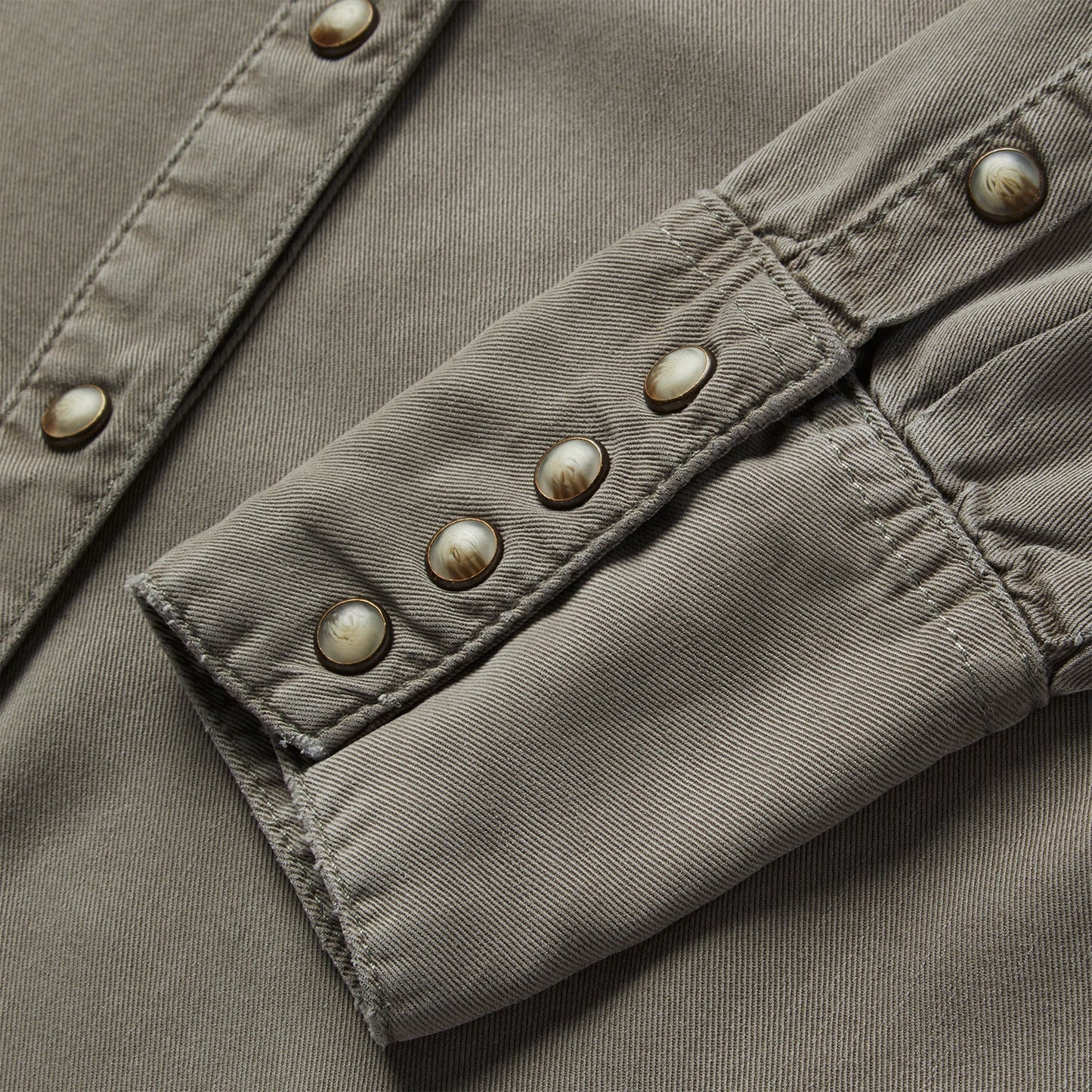 Olive Twill Western Shirt Women