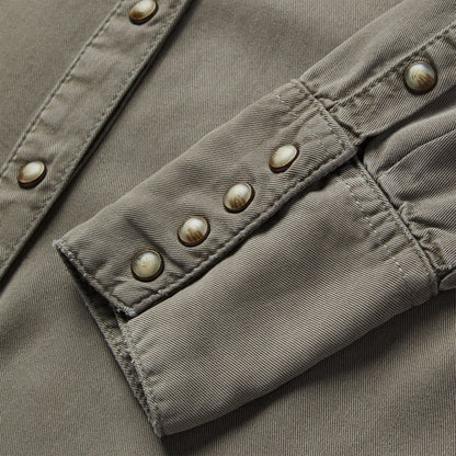Olive Twill Western Shirt Women