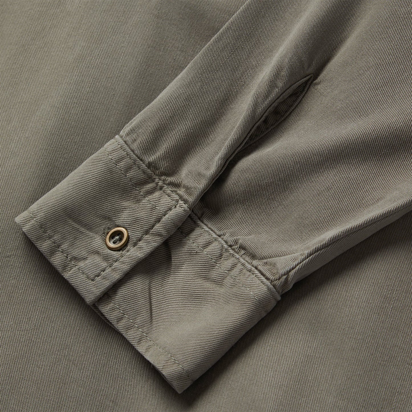 Olive Twill Peasant Blouse Women