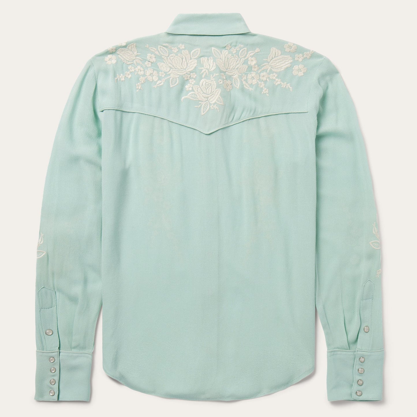Aqua Crepe Western Shirt Women