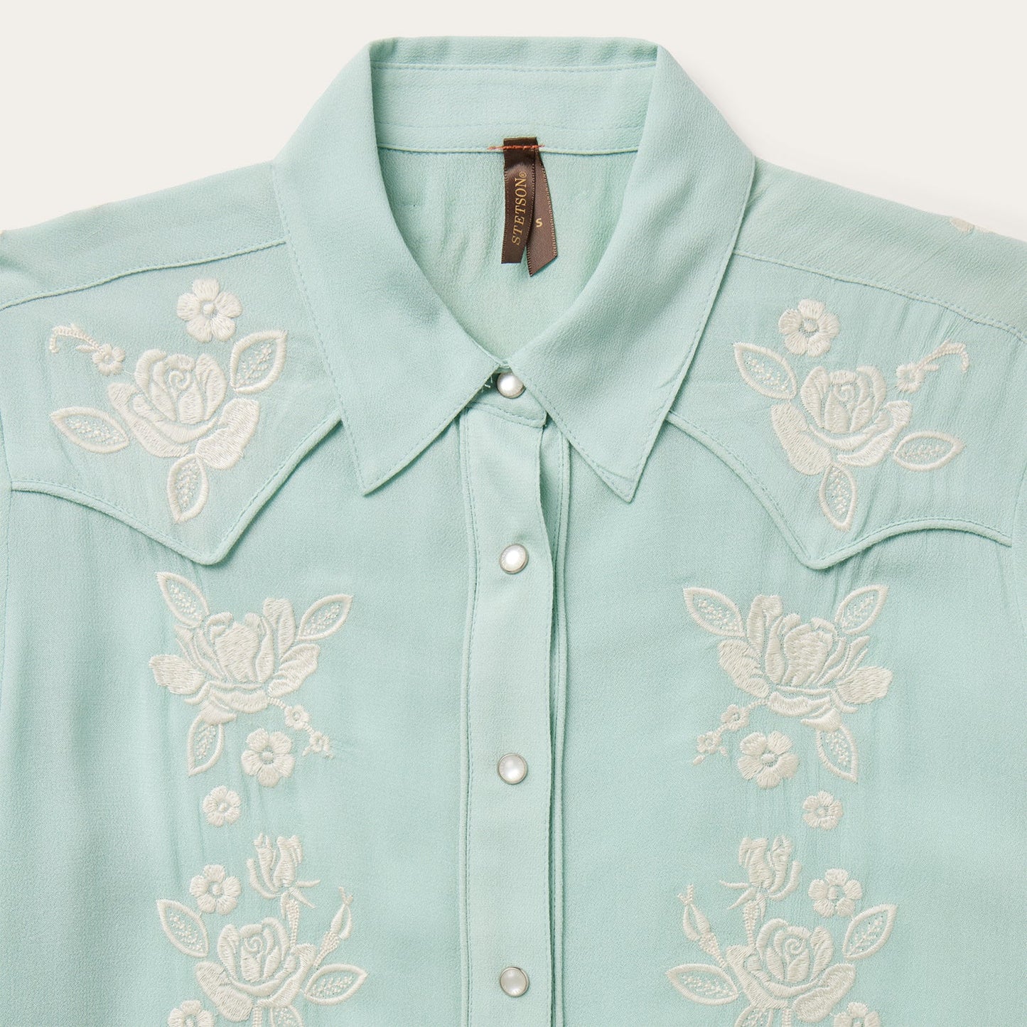 Aqua Crepe Western Shirt Women