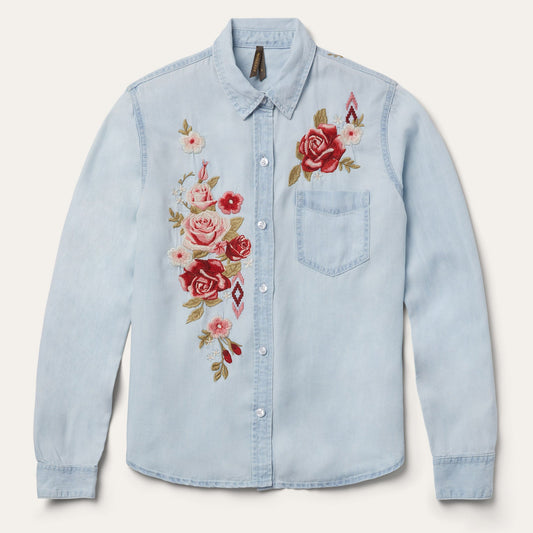 LongSleeved Embroidered Shirt Women
