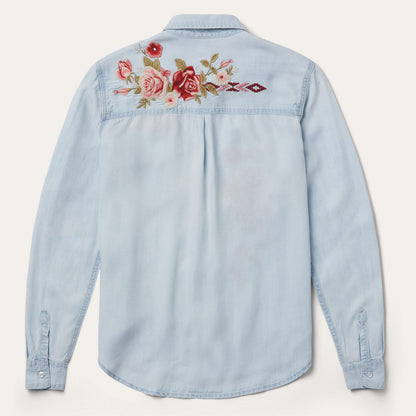LongSleeved Embroidered Shirt Women