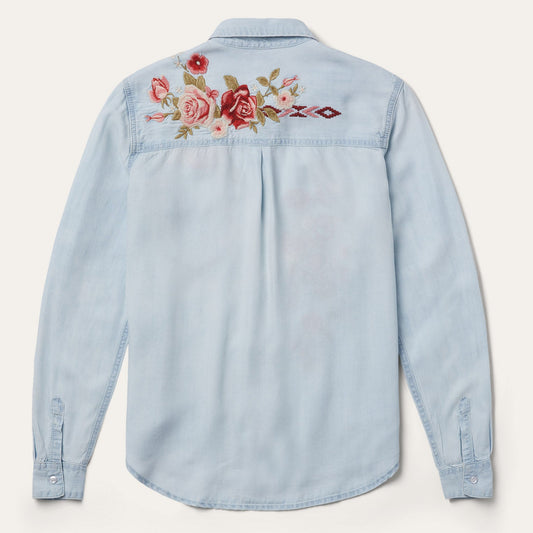 LongSleeved Embroidered Shirt Women