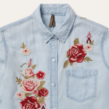 LongSleeved Embroidered Shirt Women