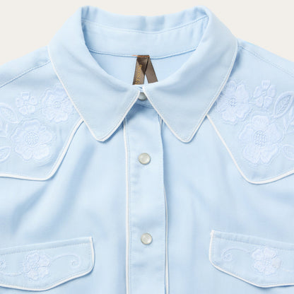 Embroidered Retro Western Shirt Women