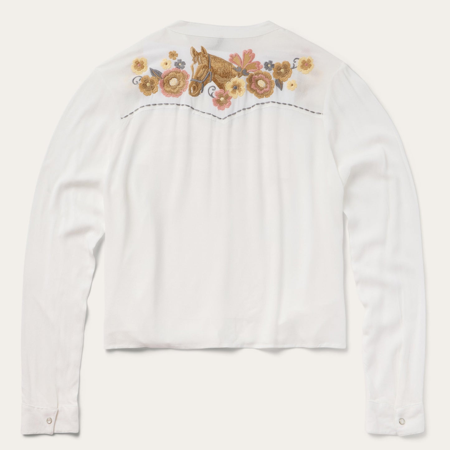 Embroidered Crepe Shirt Women