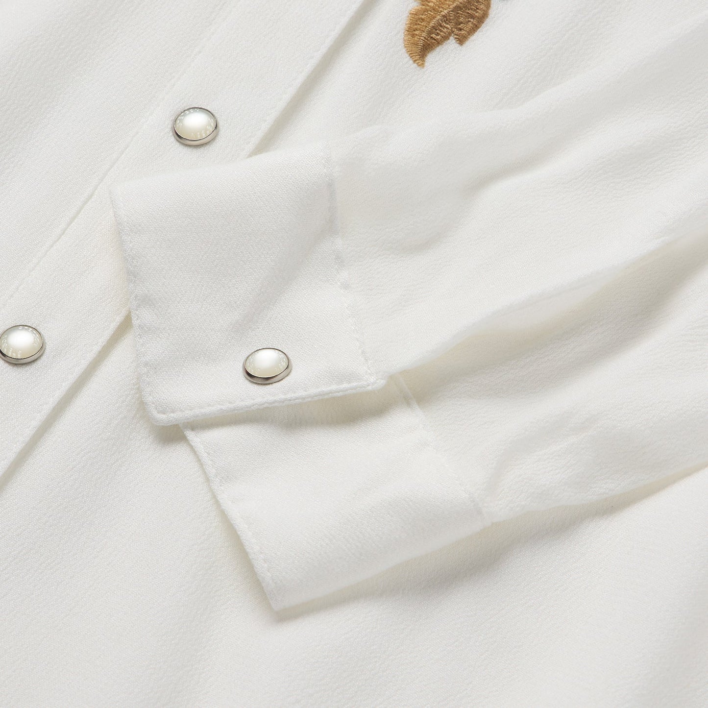 Embroidered Crepe Shirt Women
