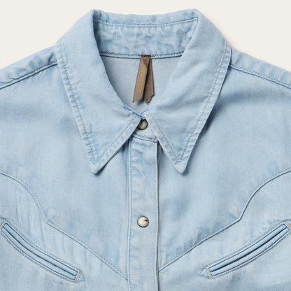 Arrow Pocket Denim Shirt Women