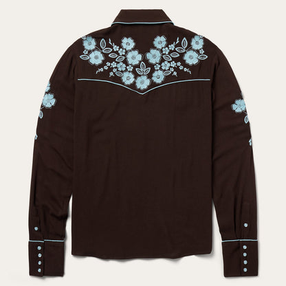 Embroidered Retro Western Shirt Women