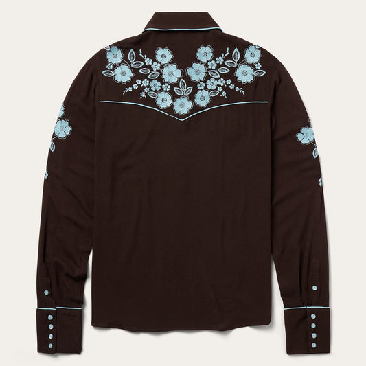 Embroidered Retro Western Shirt Women