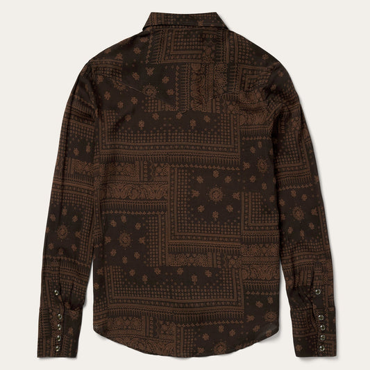 Patchwork Bandana Print Shirt Women