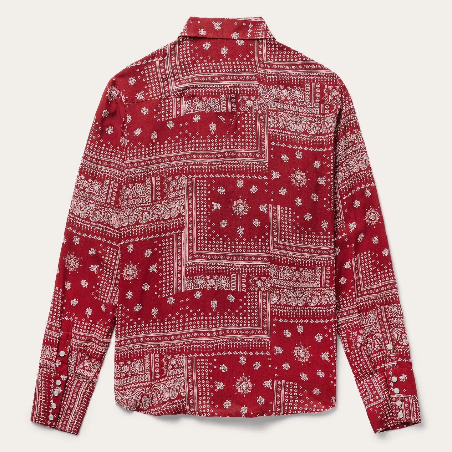 Red Bandana Patchwork Shirt Women
